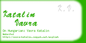 katalin vavra business card